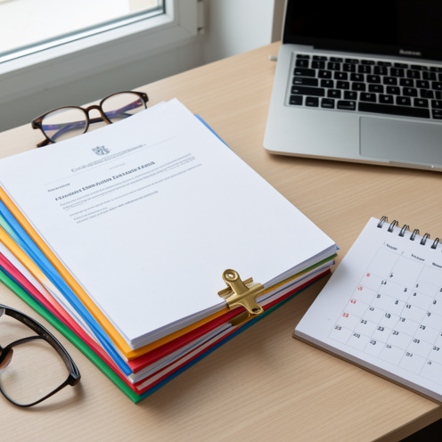 Documents professionnels organisés avec des annexes classées dans un bureau administratif, représentant une convention collective et ses textes associés.